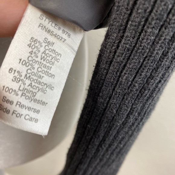 CABI Houndstooth Zip Tweed Sweater Career Academia Cardigan Blazer Jacket size 4 - Picture 4 of 15